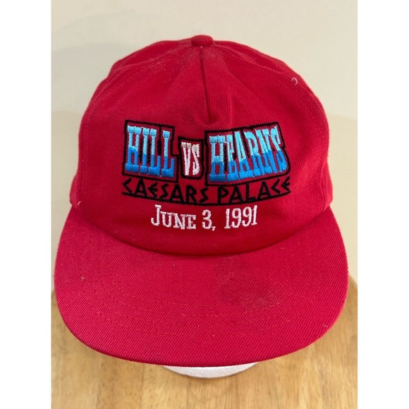 Vintage Hearns Vs. Hill 1991 SnapBack Hat Caesars Palace Boxing Las Vegas READ - Picture 2 of 8